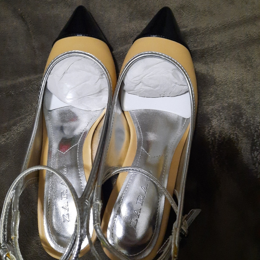 Zara NEW IN BOX pointed heel shose size 6